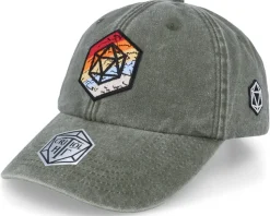 Rainbow Hex D20 Patch Vintage Denim Olive Dad Cap