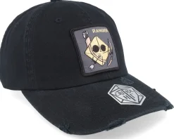 Ranger Dad Cap Destroyed Black Adjustable - Critiql Hit