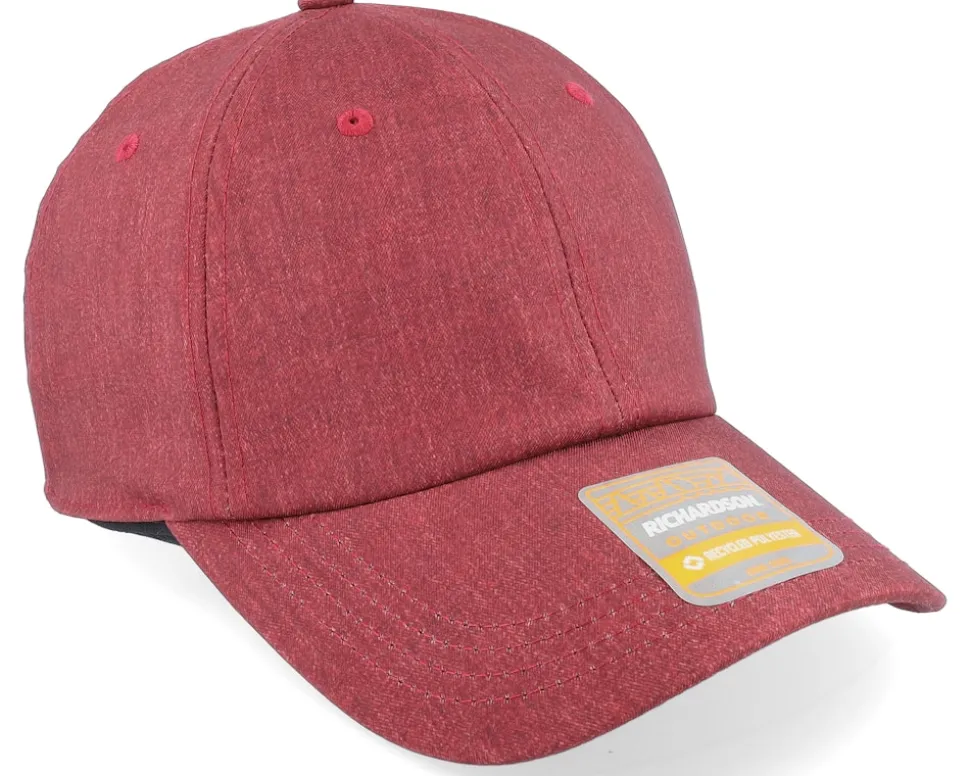 224re Heather Maroon Dad Cap - Richardson