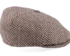 Rebel Eco Virgin Wool Brown Flat Cap - MJM Hats