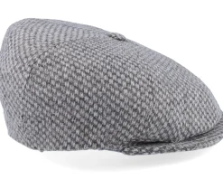 Rebel Eco Virgin Wool Grey Flat Cap - MJM Hats