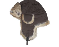 Recycled Taslan Brown/Hare Trapper - MJM Hats