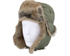 Recycled Tasl/Faux Fur Army/Natural Trapper - MJM Hats