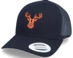Red Deer Logo Black Trucker - Hunter