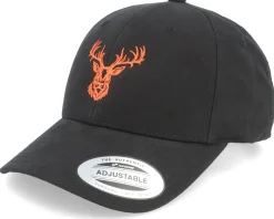 Red Deer Logo Waxed Black Adjustable - Hunter