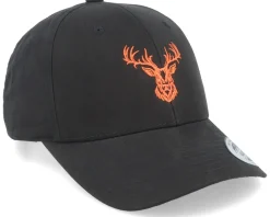 Red Deer Logo Waxed Black Adjustable - Hunter
