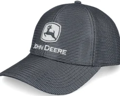 Reflective Mesh W/Emb Logo Black Adjustable - John Deere