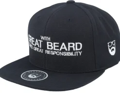 Responsibility Black Snapback - Bearded Man