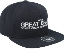 Responsibility Black Snapback - Bearded Man