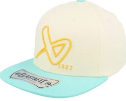 Retro 2 tone Hat Natural/Aqua Fitted - Bauer
