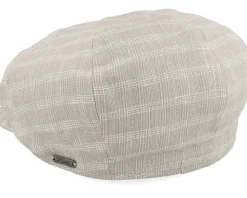 Retro Cap Ecru Newsboy Flat Cap - Wigéns