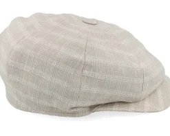Retro Cap Ecru Newsboy Flat Cap - Wigéns