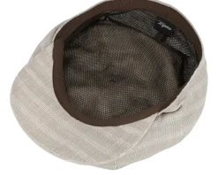 Retro Cap Ecru Newsboy Flat Cap - Wigéns