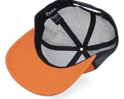 Retro Fishing Logo Rust/Black Sustainable Trucker - Skillfish