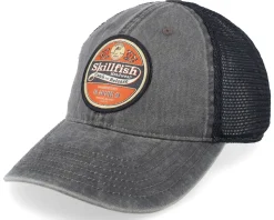 Retro Fishing Logo Rust/Black Sustainable Trucker - Skillfish