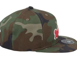 Retro Logo Script Patch Camo Snapback - Bearded Man