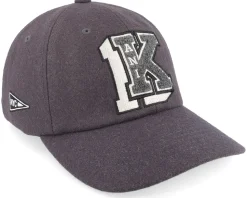 Retro Patch Wool Blend Cap Anthracite Adjustable - Karl Kani