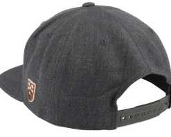 Retro Sunset Patch Charcoal Grey Snapback - Bearded Man