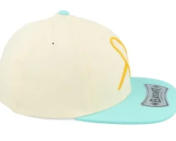 Retro 2tone Hat Sr Natural/Aqua Fitted - Bauer