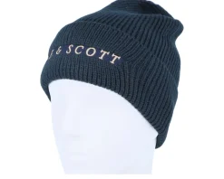 Ribbed Beanie Dark Navy Cuff - Lyle & Scott