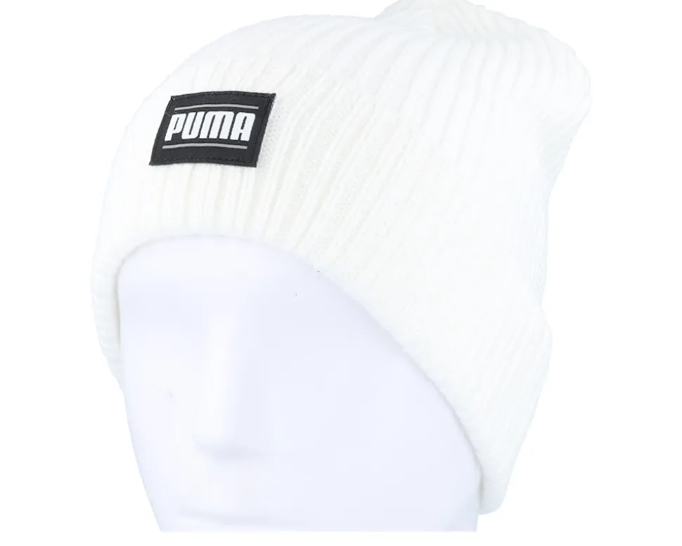 Ribbed Classic Beanie Warm White Cuff - Puma