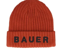 Ribbed Toque Fire Red Cuff - Bauer