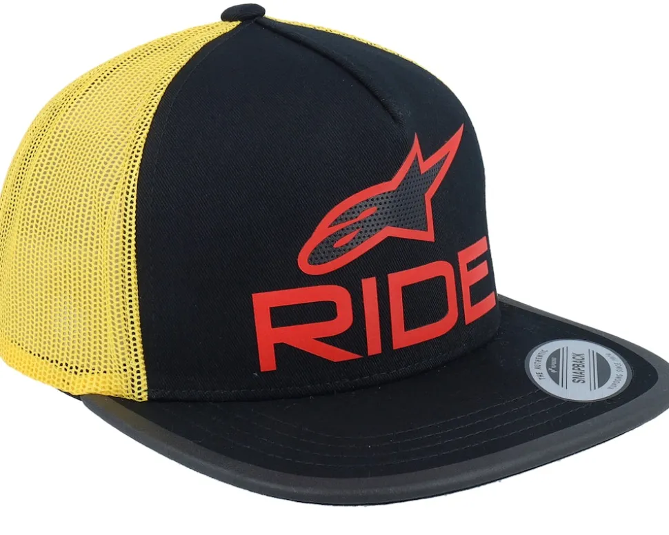 Ride 4.0 Hat Black/Yellow/Red Trucker - Alpinestars