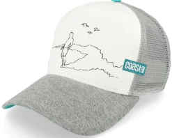 Rider White/Heather Grey Trucker - Coastal