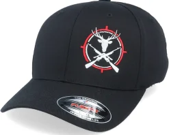 Rifle Crosshair Buck Black Flexfit - Hunter