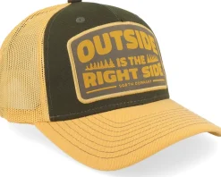 Right Side Hooked Keps Olive/Yellow A-Frame Trucker - SQRTN