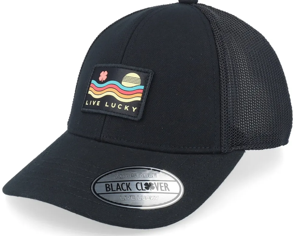Riverside Black W Black Mesh W Patch Trucker - Black Clover