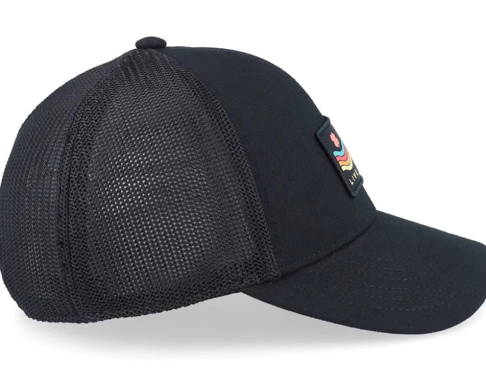 Riverside Black W Black Mesh W Patch Trucker - Black Clover