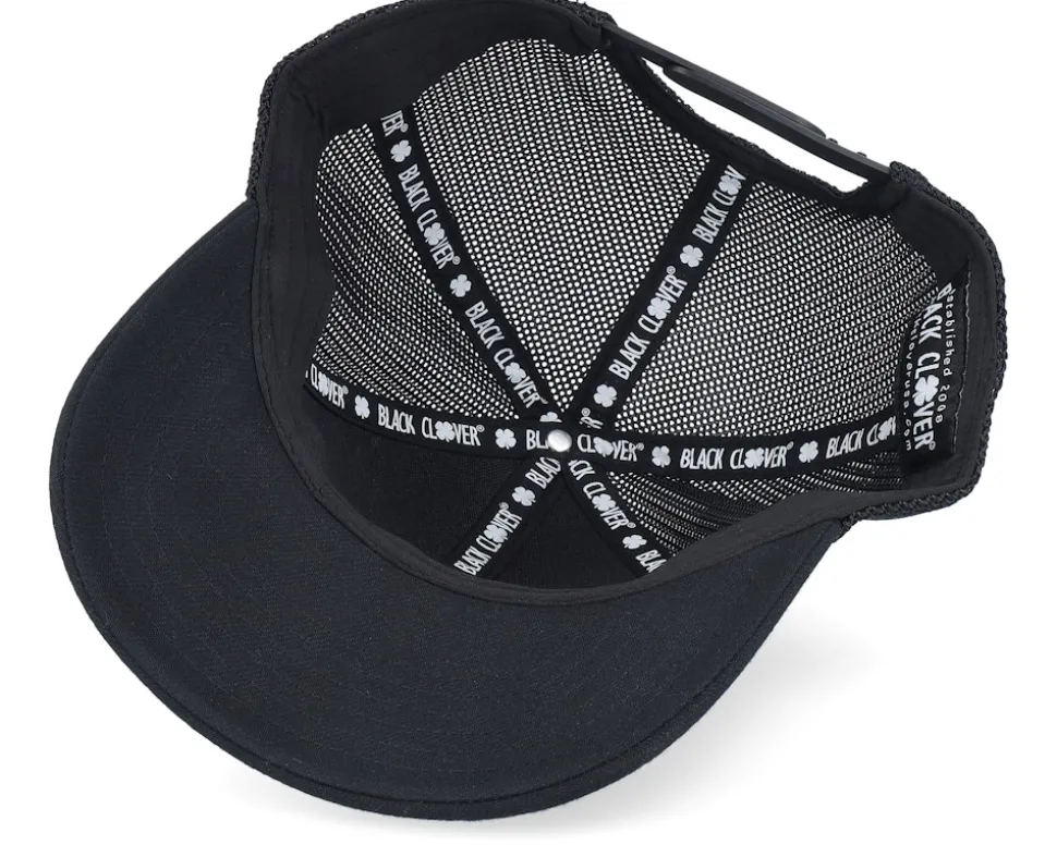Riverside Black W Black Mesh W Patch Trucker - Black Clover