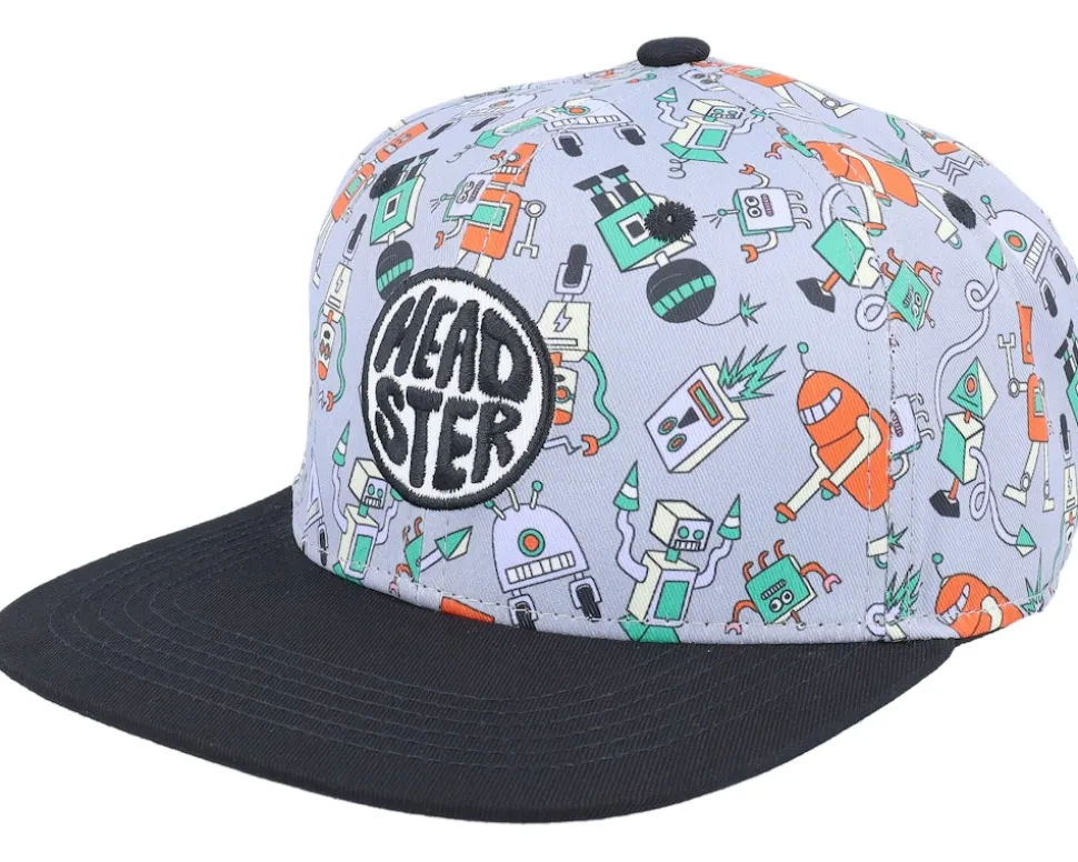 Robotic Chaos Grey/Black Mix Snapback - Headster