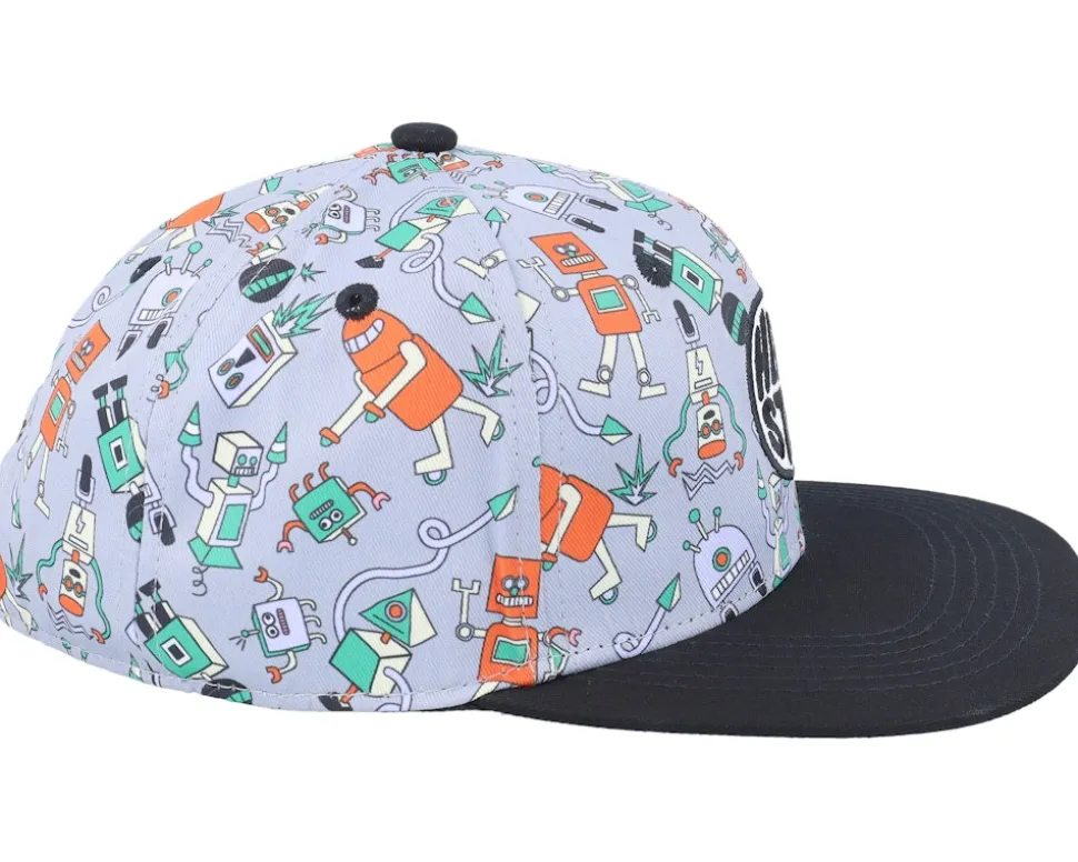 Robotic Chaos Grey/Black Mix Snapback - Headster