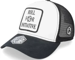 Roll For Initiative D20 Patch White/Black Trucker