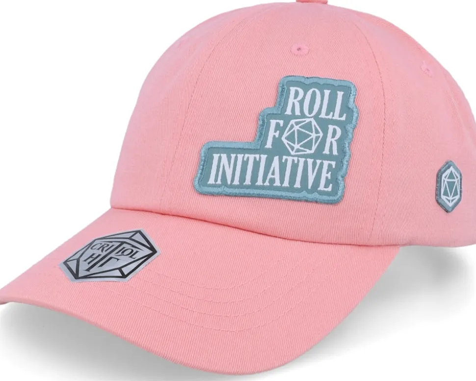 Roll For Initiative Patch Pink Dad Cap - Critiql Hit