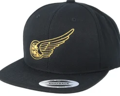 Rolling Wings Black Snapback - Born To Ride