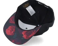 Rose Logo Black/Rose Snapback - Bearded Man