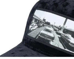 50s Classic Cars Velvet Black A-Frame Trucker - Calza Pennello
