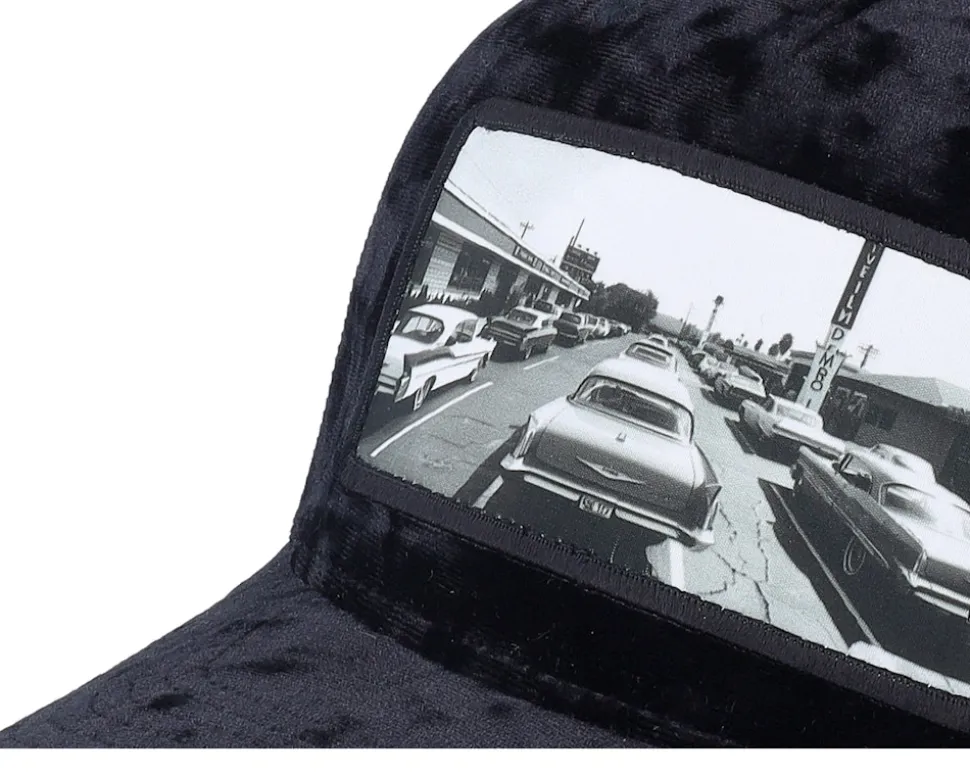 50s Classic Cars Velvet Black A-Frame Trucker - Calza Pennello