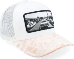 50s Classic Cars Velvet White/Peach/Ivory A-Frame Trucker - Calza Pennello