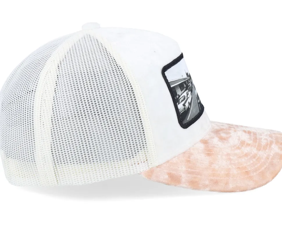 50s Classic Cars Velvet White/Peach/Ivory A-Frame Trucker - Calza Pennello