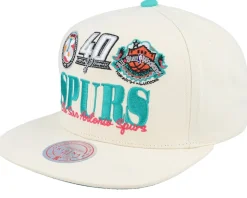 San Antonio Spurs Reframe Retro Off White Snapback - Mitchell & Ness