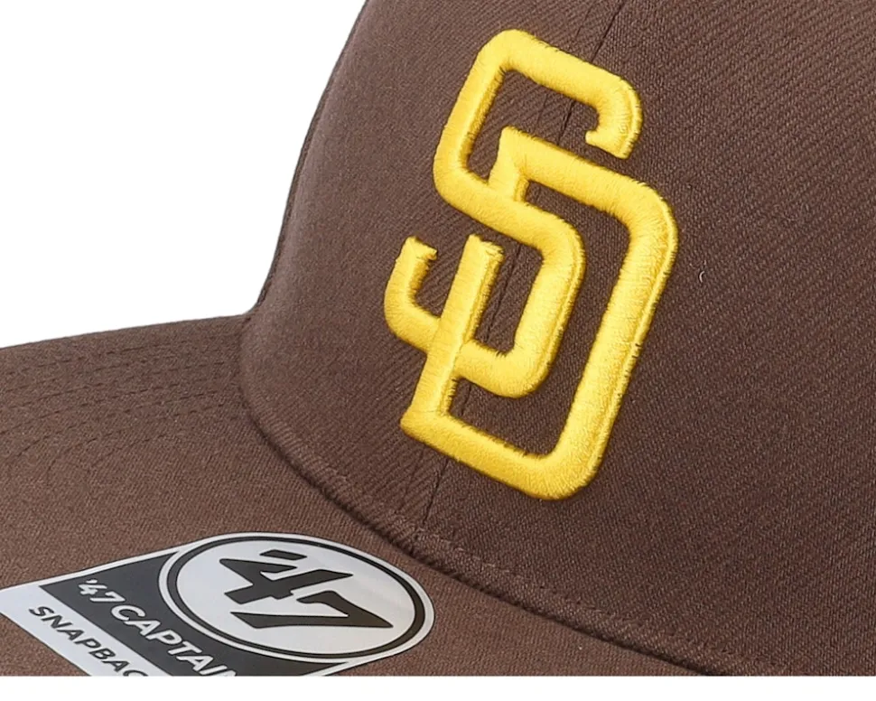 San Diego Padres MLB Sure Shot Captain Brown Snapback - 47 Brand