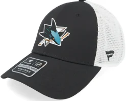 San Jose Sharks Authentic Pro Rink Black/White Trucker - Fanatics