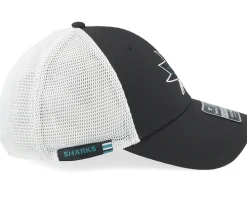 San Jose Sharks Authentic Pro Rink Black/White Trucker - Fanatics