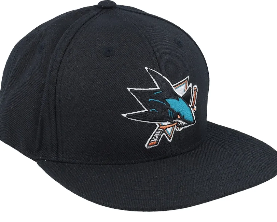 San Jose Sharks 400 Series Black Snapback - American Needle