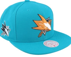San Jose Sharks Alternate Flip Teal Snapback - Mitchell & Ness