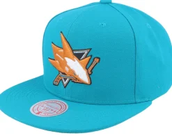 San Jose Sharks Alternate Flip Teal Snapback - Mitchell & Ness